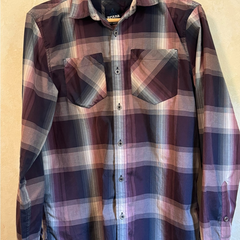 Prana Multicolor Plaid Shirt